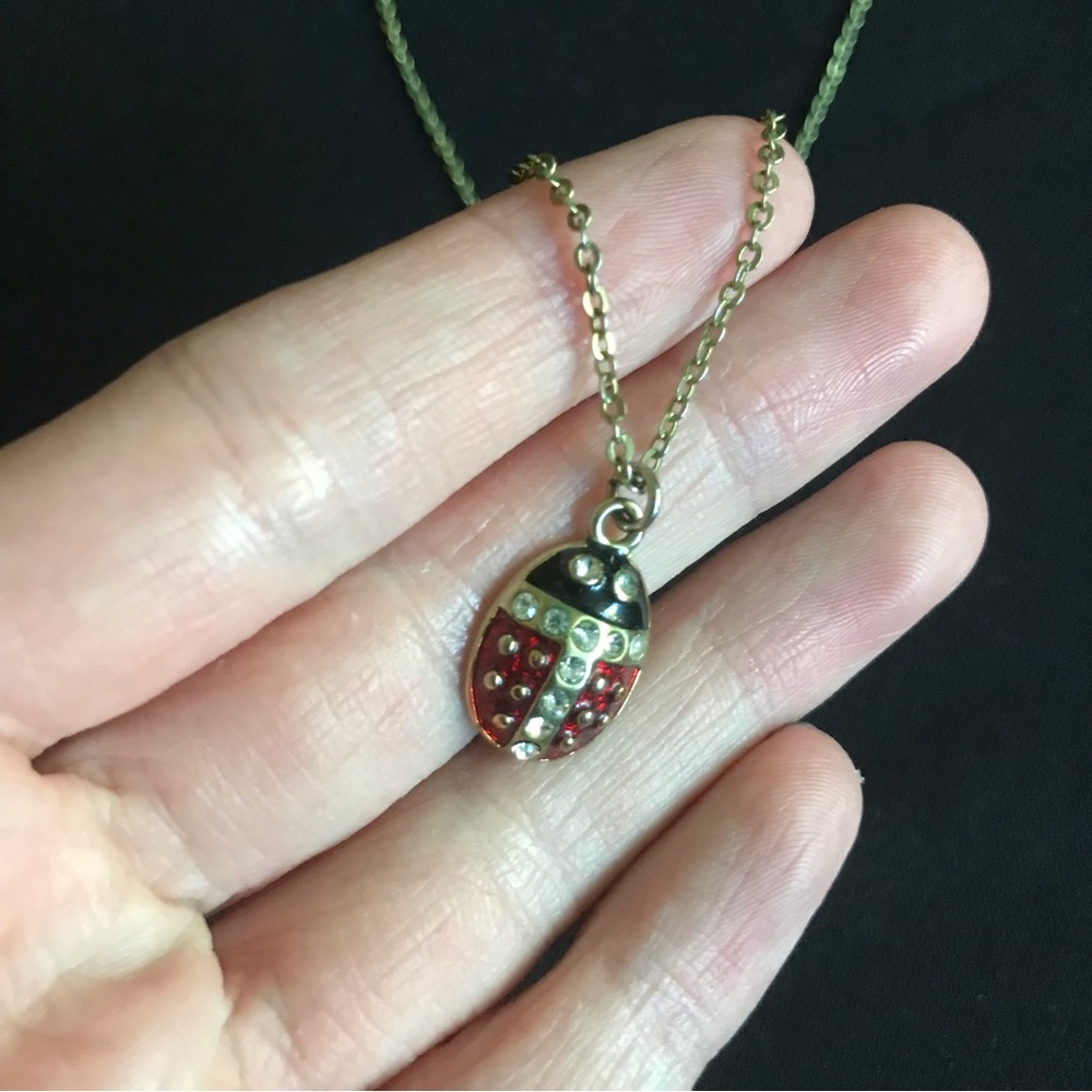 Vintage Dainty Ladybug Necklace